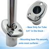 24" L Boat Flag Pole & Mount Base, Marine Deck Socket Rod Holder Bracket Kits for Yacht Ship Truck Yard, Fits 3/4" ID Tube view 3