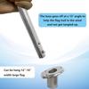 24" L Boat Flag Pole & Mount Base, Marine Deck Socket Rod Holder Bracket Kits for Yacht Ship Truck Yard, Fits 3/4" ID Tube view 4
