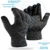 COOYOO Winter Gloves for Women and Men 1/2/3 Pairs,Touch Screen Gloves,Anti-Slip Silicone Gel- Thermal Soft Wool Lining view 2