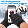 COOYOO Winter Gloves for Women and Men 1/2/3 Pairs,Touch Screen Gloves,Anti-Slip Silicone Gel- Thermal Soft Wool Lining view 3
