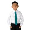 Spring Notion Boys' Linen Blend Zipper Necktie Teal Small view 4