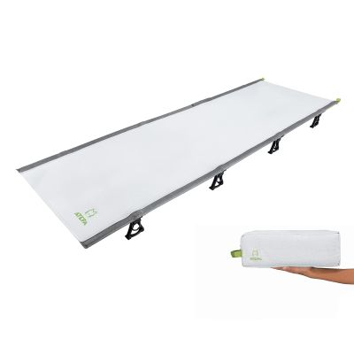 ATEPA Camping Cots for Adults with Carry Bag & Storage Bag, Portable Bed Folding Cot Most Comfortable for Hiking Backpacking Car Camping Travel Home Office Nap Lightgrey