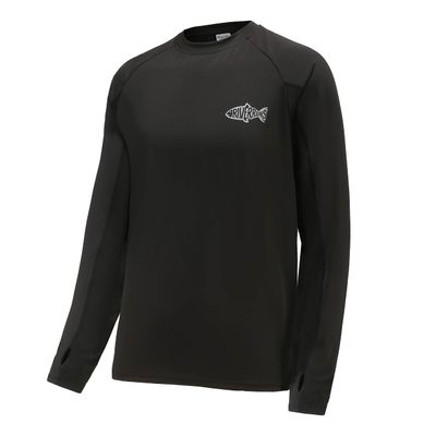 Fishing Shirt for Men Long Sleeve UPF 50+ UV Sun Protection Rash Guard for Swimming Hiking Running Workout (Black, XL)