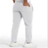 FASKUNOIE Men's Running Pants Winter Thicken Jogging Fleece Lined Pants Warm Zipper Pockets Sweatpants White view 2
