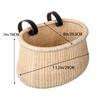 Teng Jin Nantucket Bicycle Basket Cane Woven Egg Shape Toto Basket (2mm Braid) view 2
