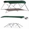 STOPBYUS 7.6 oz Green 4 Bow Round Tube Boat Bimini TOP Sunshade Compatible for Premier Castaway 250 1997-2001 view 2