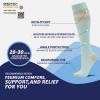 fenglaoda 8 Pairs Compression Socks for Men & Women 20-30 mmHg Knee High Nurse Pregnant Running Medical and Travel Athletic(L/XL,Multi07) view 3