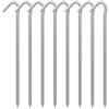 AAGUT Tent Stakes Heavy Duty Metal 9 Inch, 8 Pack Rust-Resistant Galvanized Steel Camping Stake Garden Edging Fence Hooks Yard Tent Pegs for Inflatable, Tarp, Outdoor Christmas Decorations view 1