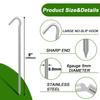 AAGUT Tent Stakes Heavy Duty Metal 9 Inch, 8 Pack Rust-Resistant Galvanized Steel Camping Stake Garden Edging Fence Hooks Yard Tent Pegs for Inflatable, Tarp, Outdoor Christmas Decorations view 2