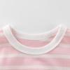 Toddler Kids Baby Boys Girls Stripes Short Sleeve Crewneck T Shirts Tops Tee Clothes Boy Athletic (Pink-`, 6-7 Years) view 3