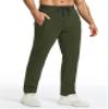 FASKUNOIE Men's Active Running Pants Sherpa Lined Winter Warm Windproof Athletic Joggers Pants Army Green view 3