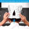 Chef Hat, 2PCS Adult Premium Adjustable Elastic Baker Kitchen Cooking Chef Cap White view 3