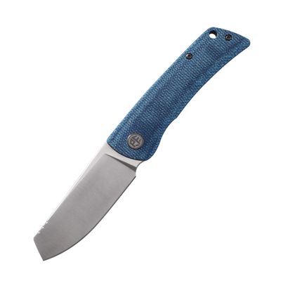 Petrified fish PFE05 Flavorist,3.15" K110 Satin Blade, 94g Micarta Handle Front Flipper Liner lock Folding knife (Blue)