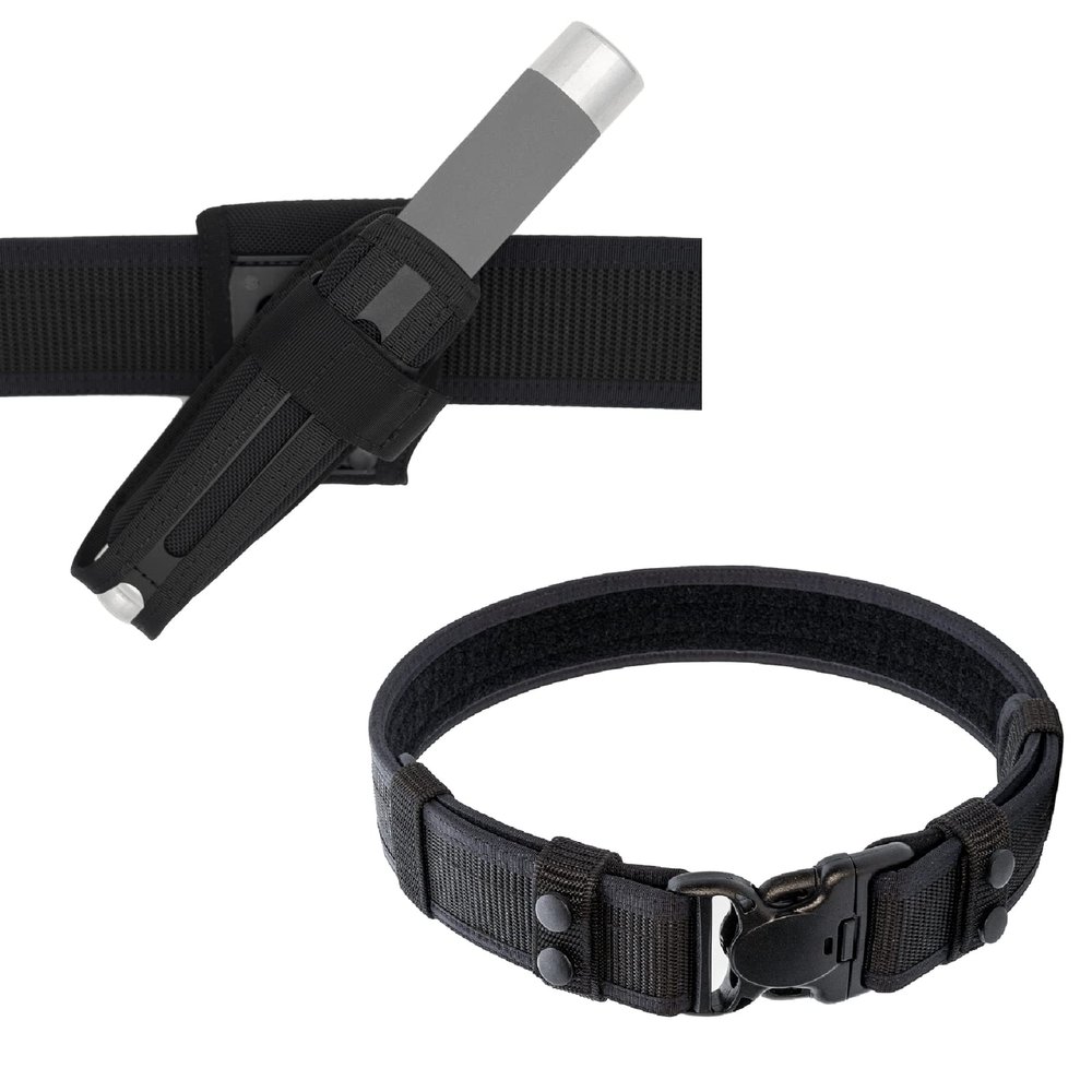Dotacty Duty Belt(M30''-34'')+ Baton Holster with 360 Degree Rotating