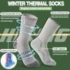 Sandsuced Kids Merino Wool Hiking Socks Girls Boys Winter Thermal Warm Cozy Boot Thick Cushion Gift Stocking Stuffers Socks 4 Pairs(Grey,8-12 Years) view 4