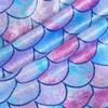 Toddler Ballet Leotards Dance Dress 2t 3t Sleeveless Blue Mermaid Gymnastics Leotard with Skirt (Mermaid Purple, 100(2-3T)) view 3