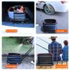 Collapsible Fishing Bucket with Lid and Handle,Foldable Portable Plastic Car Wash Bucket Camping Water Pail,Space Saving Outdoor Waterpot,for Travel Hiking Fishing Camping view 2