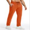 FASKUNOIE Men's Sweatpants Sherpa Lined Fleece Super Thick Winter Warm Track Athletic Active Sports Pants Orange view 3