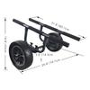 Heavy Duty Kayak Cart, Width Adjustable Canoe Cart with 12inch Flatfree Beach Wheels Boat Dolly Cart Transport Carrier view 3