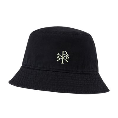Bucket Hat for Men Women Christian Chi Rho Embroidered Washed Cotton Unisex Bucket Hats (Black,7 1/2)