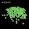 PATIKIL 3mm Luminous Fishing Beads, 200 Pieces Soft Plastic Glow Fishing Bait Eggs Rig Bead Tackle Tool Round, Green view 3