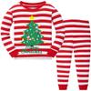 Popshion Boys Christmas Pajamas for Toddler Clothes Set Christmas Tree Striped Sleepwear Long Sleeve 100% Cotton 2 Piece Kids Pjs Size 8t view 1