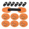 X AUTOHAUX 6pcs 8cm Orange D Ring Patch PVC Stainless Steel Round Shape D Ring Pad Set for Inflatable Boat Kayak Canoe Deck with Hooks Handle view 1