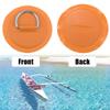X AUTOHAUX 6pcs 8cm Orange D Ring Patch PVC Stainless Steel Round Shape D Ring Pad Set for Inflatable Boat Kayak Canoe Deck with Hooks Handle view 4