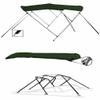 STOPBYUS 7.6 oz Green 3 Bow Round Tube Boat Bimini TOP Sunshade Compatible for ROBALO R240 CC W/Single O/B 2005-2014 view 2