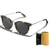 CARFIA Retro Acetate Cat Eye Sunglasses for Women Polarized UV Protection, Cateye Ladies Sunnies Metal Bridge Brow Eyewears view 1