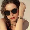 CARFIA Retro Acetate Cat Eye Sunglasses for Women Polarized UV Protection, Cateye Ladies Sunnies Metal Bridge Brow Eyewears view 2
