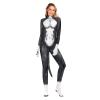 Bemeiren Women's Animal Bodysuit Costume with Big Tail Print Petsuit Spandex Furry Jumpsuit Cosplay Halloween Party Werewolf view 1