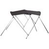 STOPBYUS 7.6 oz Charcoal Grey 3 Bow Round Tube Boat Bimini TOP Sunshade Compatible for Triton TA-196 DC W/O Jack Plate 2007-2008 view 1