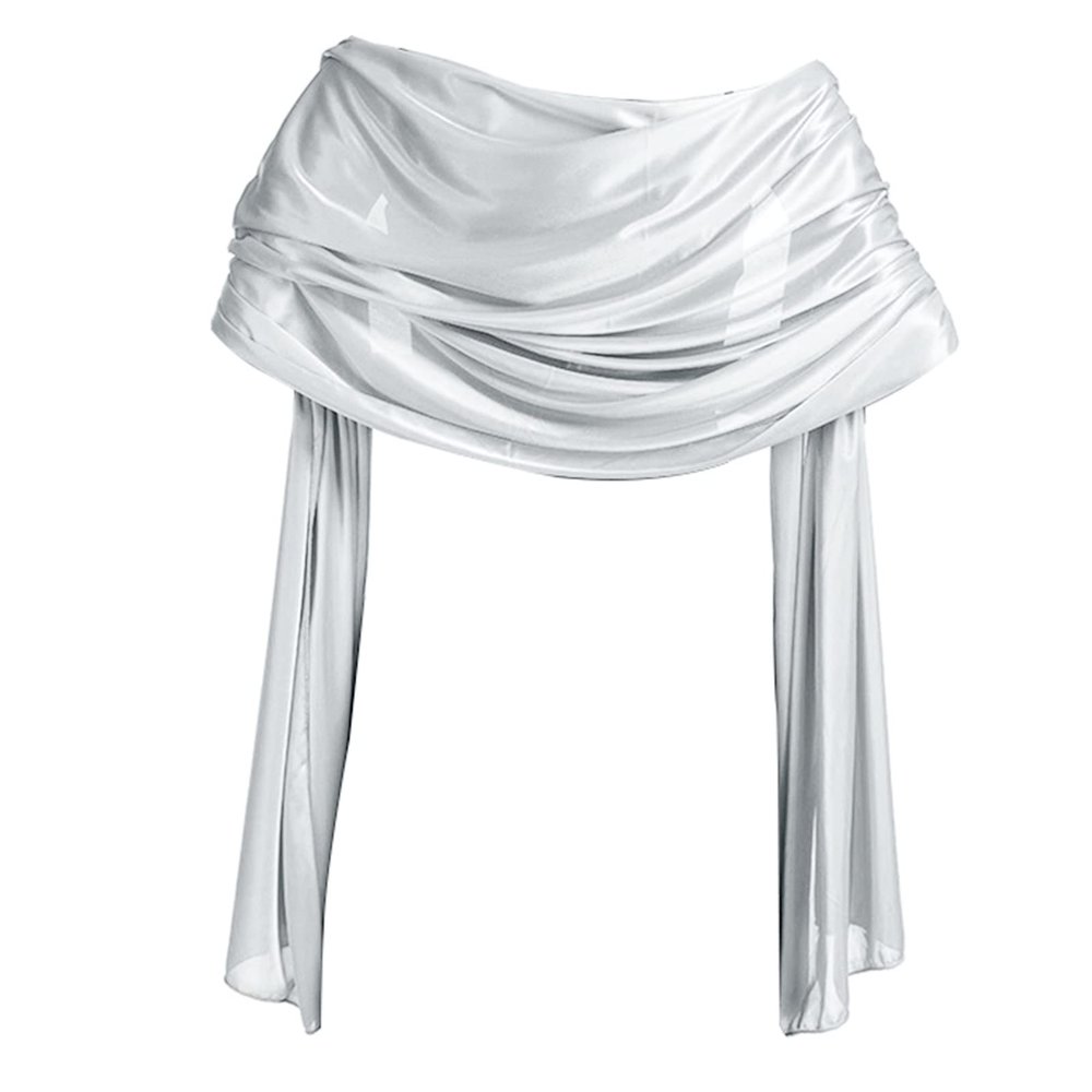 Altsuceser Soft Scarve Shawls Wraps for Dresses,Scarf Shawls and Wraps for Evening Dress Wedding Scarves Silver