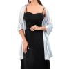 Altsuceser Soft Scarve Shawls Wraps for Dresses,Scarf Shawls and Wraps for Evening Dress Wedding Scarves Silver view 2
