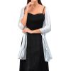 Altsuceser Soft Scarve Shawls Wraps for Dresses,Scarf Shawls and Wraps for Evening Dress Wedding Scarves Silver view 3