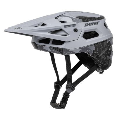BATFOX Bike Helmet Mountain Bike Helmets for Men Women Adults MTB Bicycle Cycling BMX Bike Helmet(Gray,L(55-59CM))