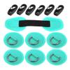 X AUTOHAUX 6pcs 8cm Green D Ring Patch PVC Stainless Steel Round Shape D Ring Pad Set for Inflatable Boat Kayak Canoe Deck with Hooks Handle view 1