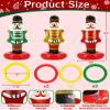 9 Pcs Christmas Ring Toss Games for Family Party Inflatable Nutcracker Ring Toss Christmas Party Decorations Xmas Activities Favor Gifts for Kids Stocking Stuffers Carnival Holiday view 3