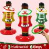 9 Pcs Christmas Ring Toss Games for Family Party Inflatable Nutcracker Ring Toss Christmas Party Decorations Xmas Activities Favor Gifts for Kids Stocking Stuffers Carnival Holiday view 4
