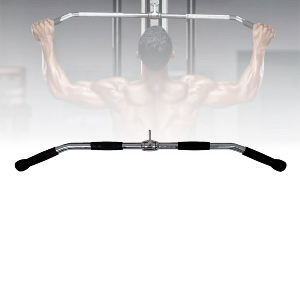 DYK&NX LAT Bar Cable Machine Attachment, Revolving Handle Pull Down Bar with Full Rotation Handle for Fitness Gym Fitness Muscle Building Body Training
