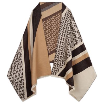 EXTREE Scarfs for Women Pashmina Silky Shawl Wrap for Evening Dressing Blanket Open Front Poncho Cape