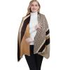 EXTREE Scarfs for Women Pashmina Silky Shawl Wrap for Evening Dressing Blanket Open Front Poncho Cape view 3