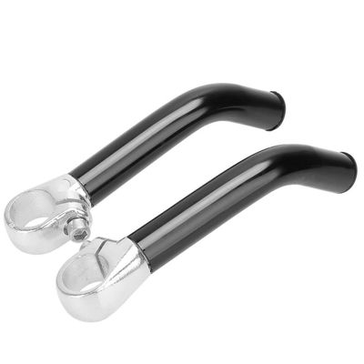 1 Pair Bike Handlebar Extender, Bar Ends Provides Comfortable Griping for Riders 6.1in Handle Bar Extended Compatible with Diameter 0.87inch Flat Handlebar for Cycling Road Mountain Bike (Black)