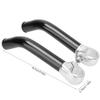 1 Pair Bike Handlebar Extender, Bar Ends Provides Comfortable Griping for Riders 6.1in Handle Bar Extended Compatible with Diameter 0.87inch Flat Handlebar for Cycling Road Mountain Bike (Black) view 2