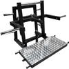 French Fitness FF-BSM20 Belt Squat Machine  11 Gauge Steel, Diamond-Plated Footplate, 4 Weight Horns, Resistance Band Anchors, Large Platform for Squats, Rows, and More view 4