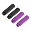 X AUTOHAUX 2 Pair 100x28mm Universal Aluminum Alloy Axle Rear Foot Pegs Footrests for BMX MTB Bike Bicycle Fit 3/8 Inch Black Purple view 1