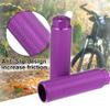 X AUTOHAUX 2 Pair 100x28mm Universal Aluminum Alloy Axle Rear Foot Pegs Footrests for BMX MTB Bike Bicycle Fit 3/8 Inch Black Purple view 4