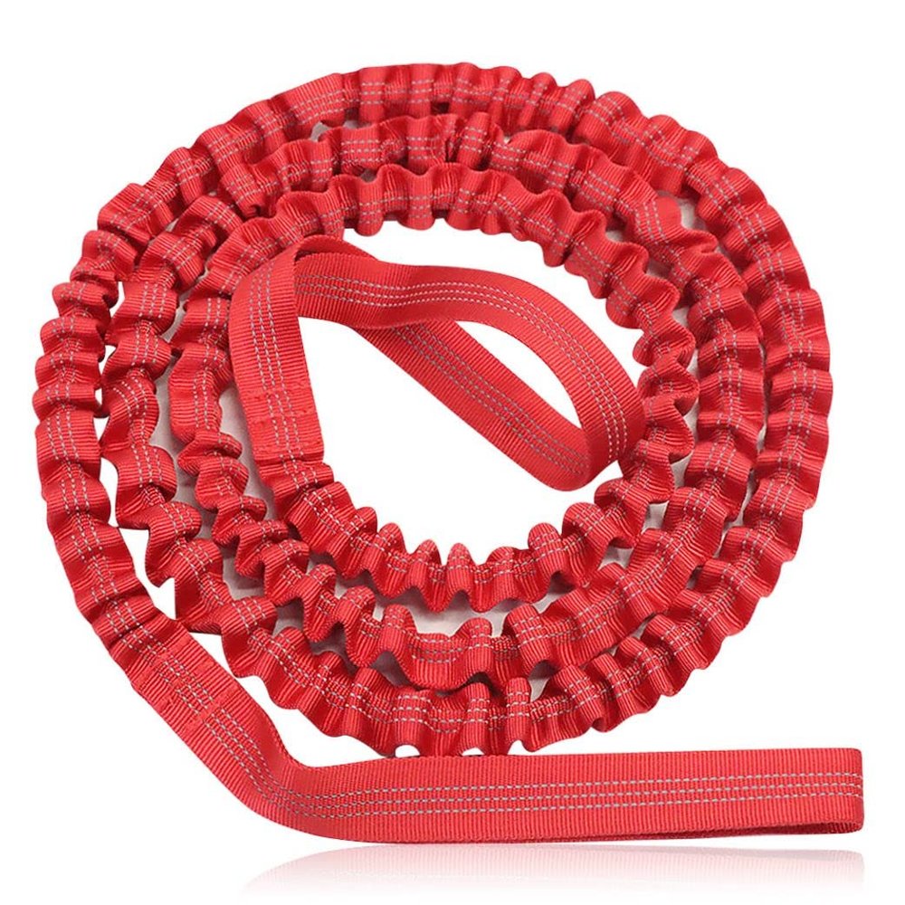 Bicycle Tow Rope, MTB & Cycling Stretch Pull Strap Bicycle Tow Rope for Kids Tandem Bike Attachment for Kids for Riding Further with Your Child Compatible with Any Bicycle (Red)