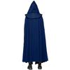 snowshine Men's Gothic Hooded Cloak Renaissance Medieval Halloween Costume Retro Cardigan Cape Cosplay Party Blue X-Large view 3